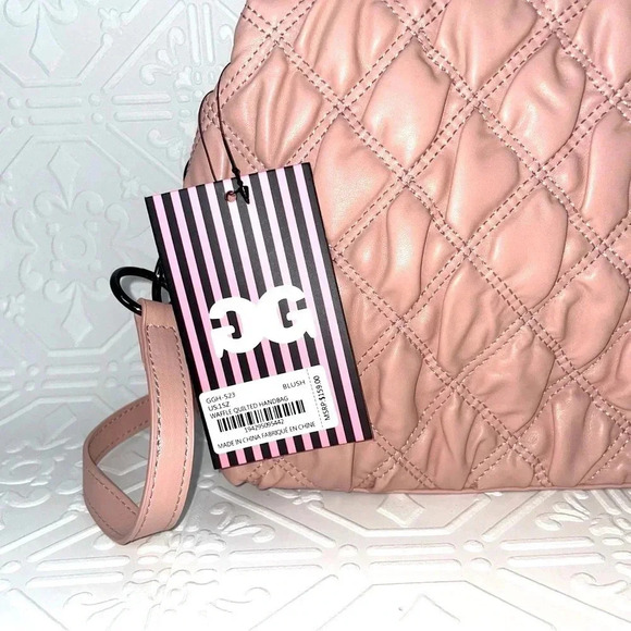 NWTโ Gilda Paris Pink Blush Soft Quilted Studded Chain Strap Handbag Purse - Picture 9 of 9